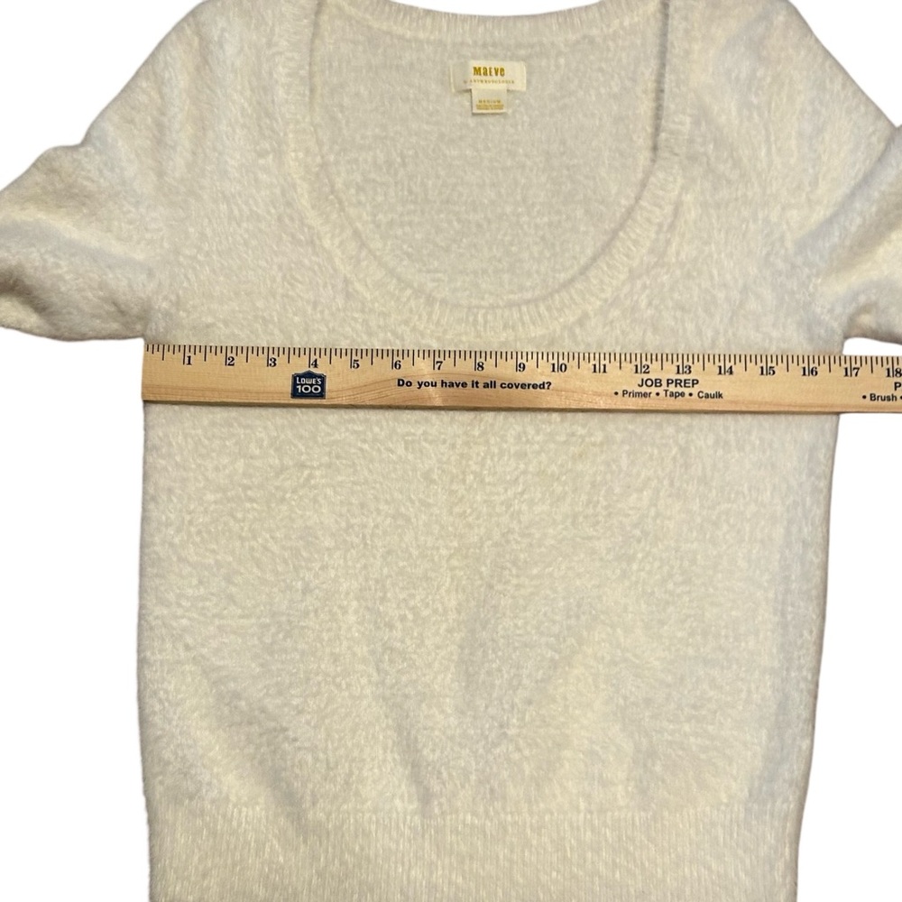 Anthropologie Maeve Scoop Neck Eyelash Sweater Tee Top Size Medium - Picture 5 of 9